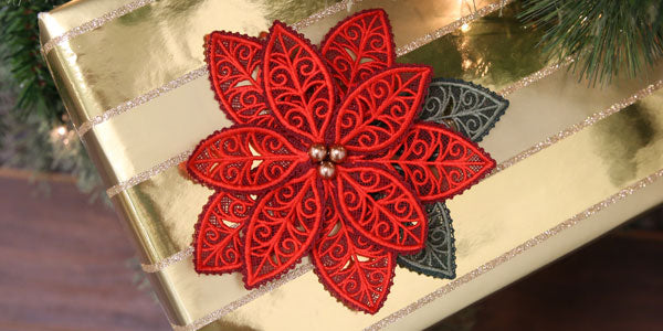 Layered Poinsettia (Battenburg Lace)
