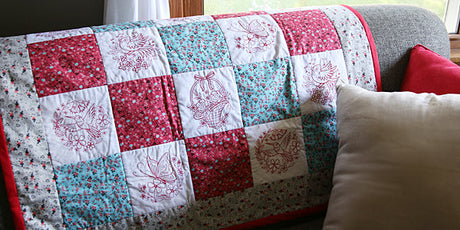 Embroidered Lap Quilt