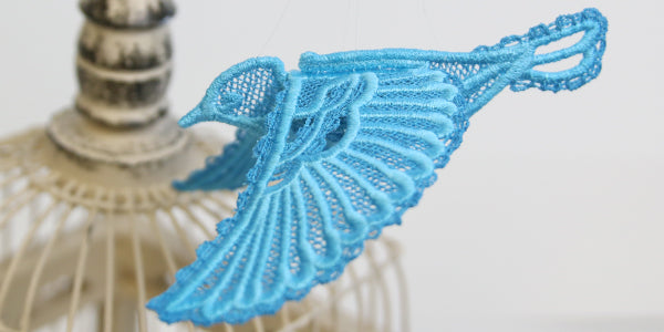 3D Cotton & Rayon Birds (Lace)