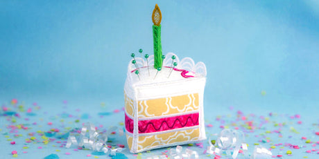 Birthday Cake Pincushion (In-the-Hoop)