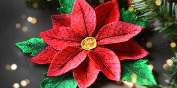 Poinsettia in 3D (In-the-Hoop)