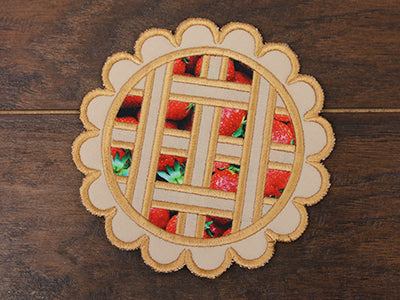 Applique Pie Trivet (In-the-Hoop)