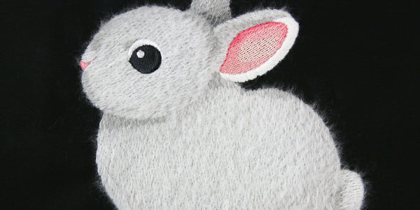 Completed Brushed Rabbit (Thick Thread) design