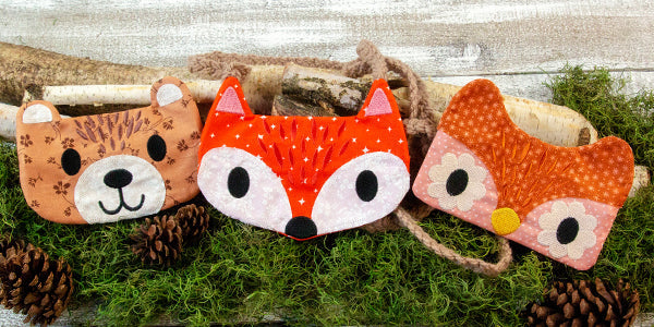 Completed Zipper-Back Pouch project featuring  Fantastic Fox design