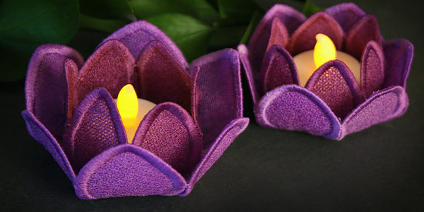 Completed Lotus Tea Light Holder project