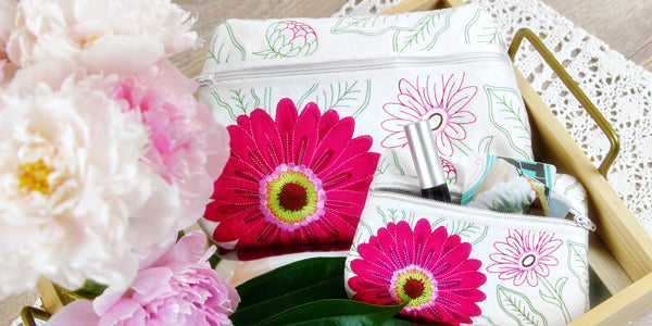 Double Sided Applique Zipper Pouch (In-the-Hoop)