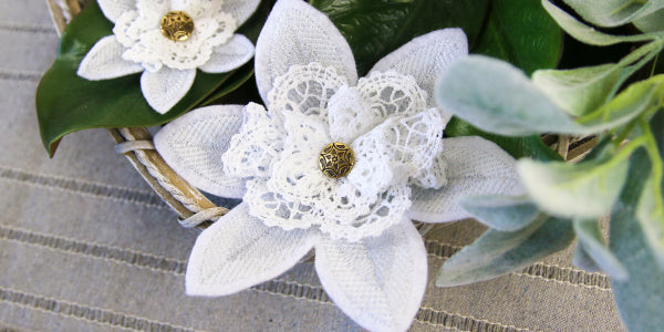 Freestanding Fabric and Lace Flower (In-the-Hoop) – Embroidery Library