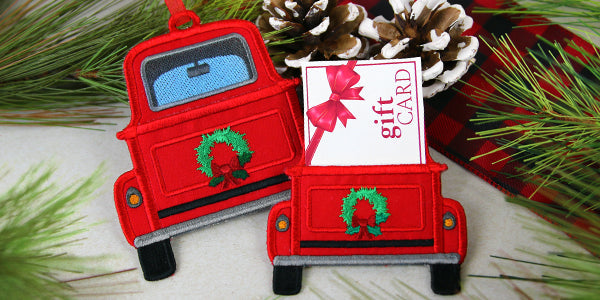 Retro Truck Gift Card Holder (In-the-Hoop)