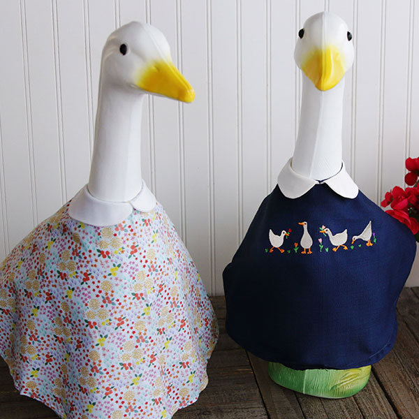 Machine Embroidered Goose Dress Pattern