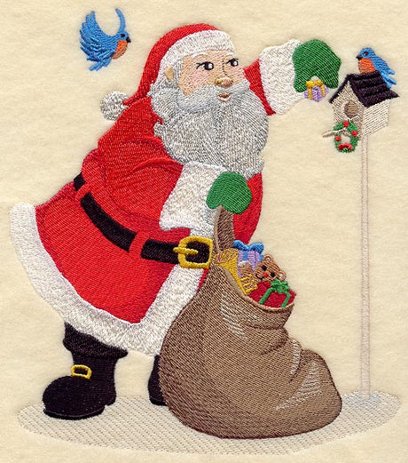 machine embroidery design of a Christmas Santa Claus