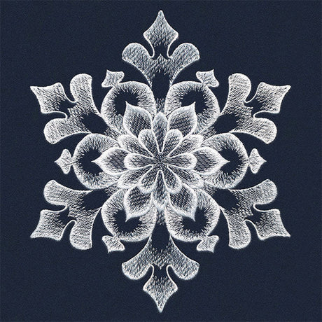 snowflake machine embroidery design