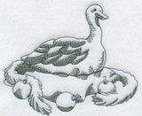 Sixth Day of Christmas (Toile)