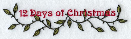 Ornate 12 Days of Christmas Text