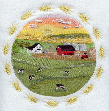 Farm Scene with Wheat