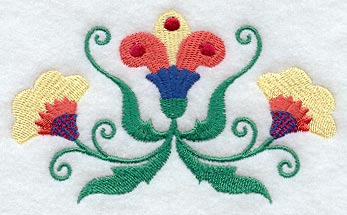 Crewel Flower Pocket Topper