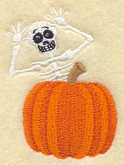 Skeleton and Pumpkin