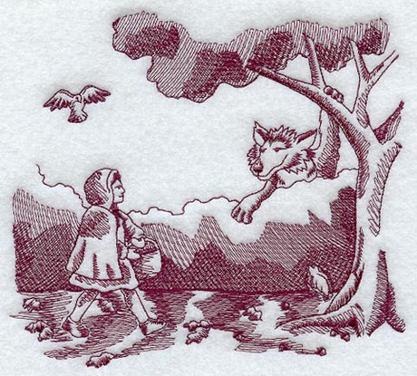 Little Red Riding Hood Scene 1 (Toile)