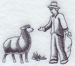 Baa Baa Black Sheep Scene 1 (Toile)