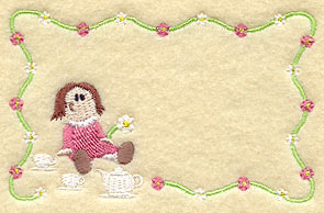 Girl Tea Party Label