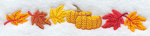 Pumpkin and Leaf Border