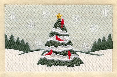 Cardinals in Tree (Cardstock)