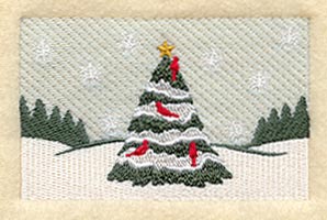 Cardinals in Tree (Cardstock)