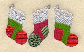 Christmas Morning Stocking Trio Pocket Topper