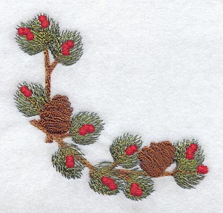 Pine and Berry Corner - Curved