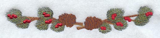 Pine and Berry Border