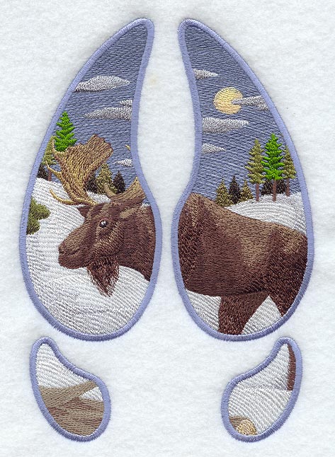 Moose Track Scene - Winter