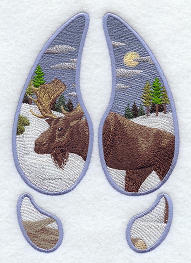 Moose Track Scene - Winter