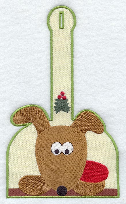 Christmas Puppy Towel Topper