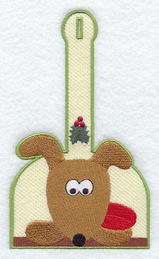 Christmas Puppy Towel Topper