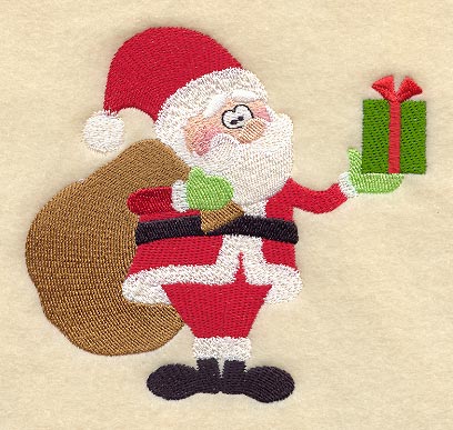 Santa Holding Gift