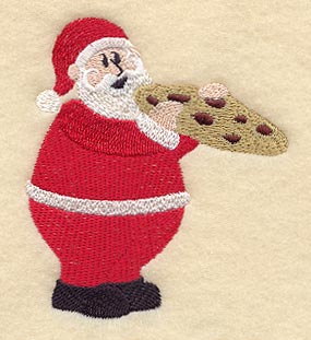 Little Santa Eating Cookie
