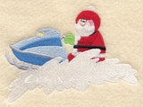 Santa Snowmobiling