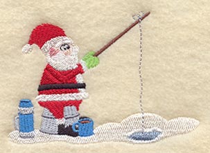 Santa Ice Fishing