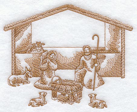 Nativity Stable Scene (Toile)