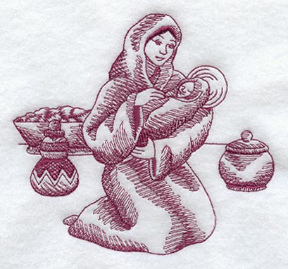 Mother and Child Scene (Toile)