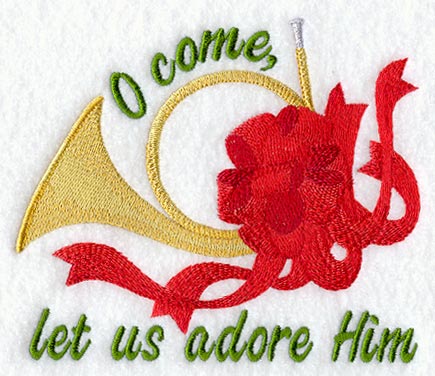 French Horn with Text