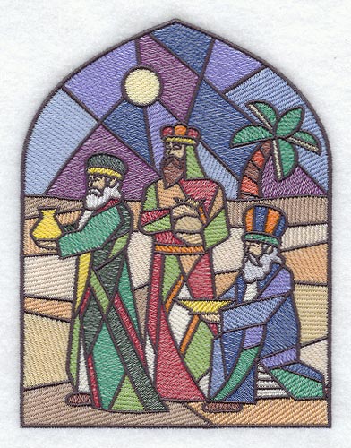 Three Wise Men Stained Glass
