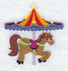 Carousel Horse Pocket Topper