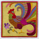 Folk Rooster Tile