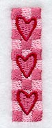 Checkered Hearts Button Placket