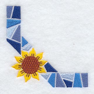 Sunflower Mosaic Corner - Curved