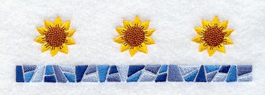 Sunflower Mosaic Border