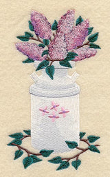 Milk Can and Lilacs