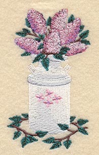 Milk Can and Lilacs