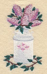 Milk Can and Lilacs