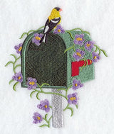 Mailbox with Crocus and Goldfinch